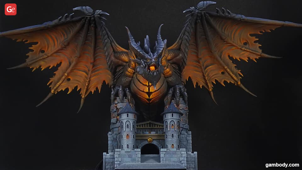 Deathwing model 3D printed