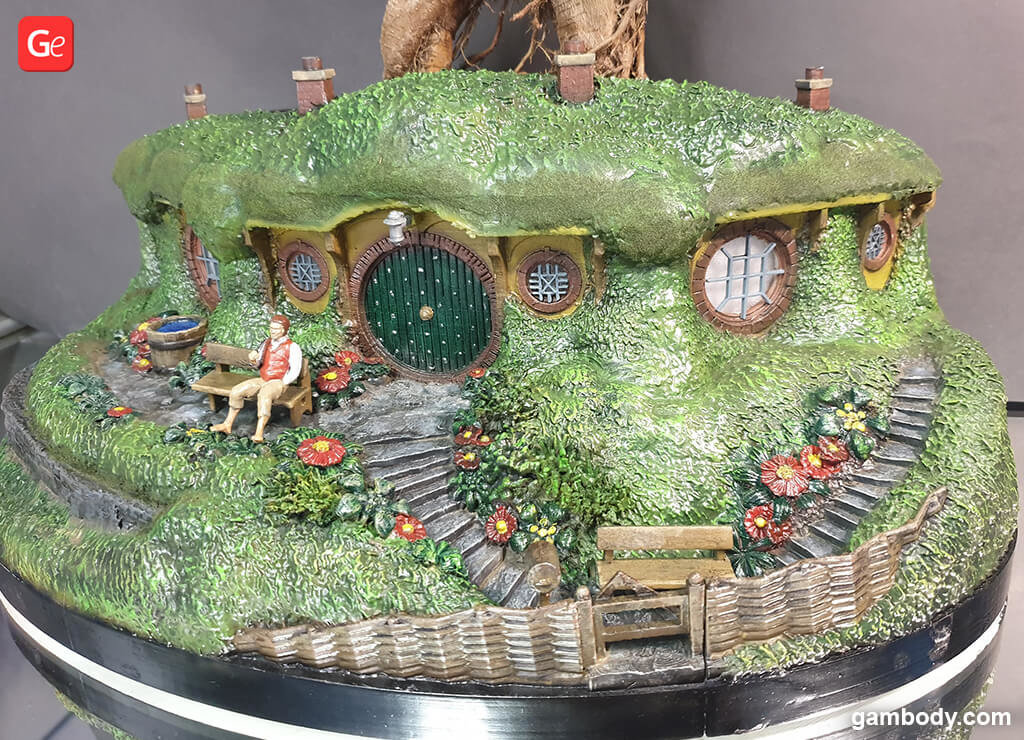 Bag end hobbit hole bonsai pot for 3D printing