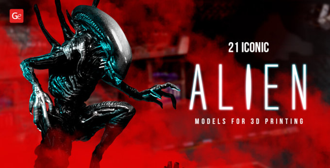 3D Print 20+ 3D Aliens and Iconic Alien Movie Spaceship Models