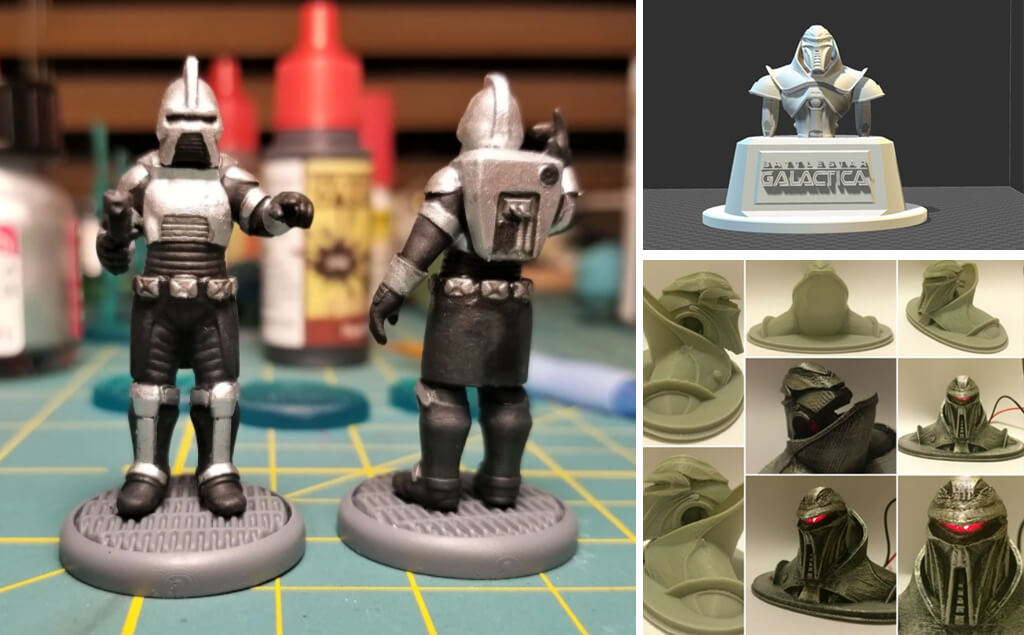 Battlestar Galactica Cylon models to 3D print