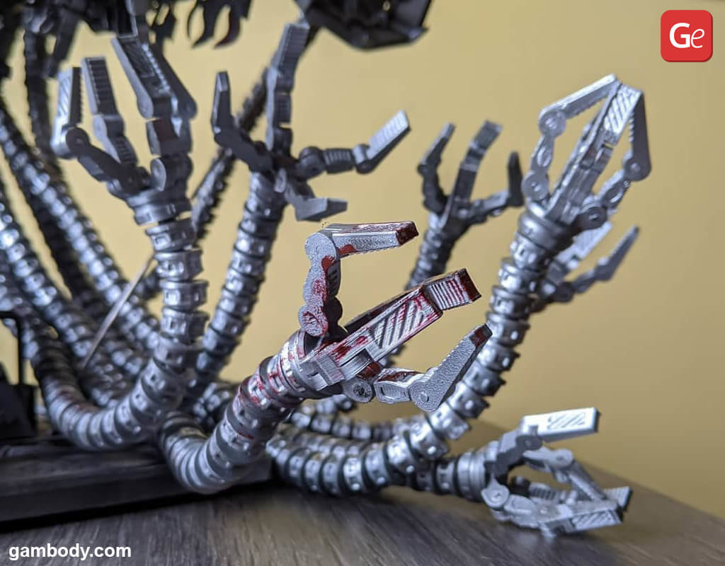 How to paint blood 3D printed Sentinel tentacle claws