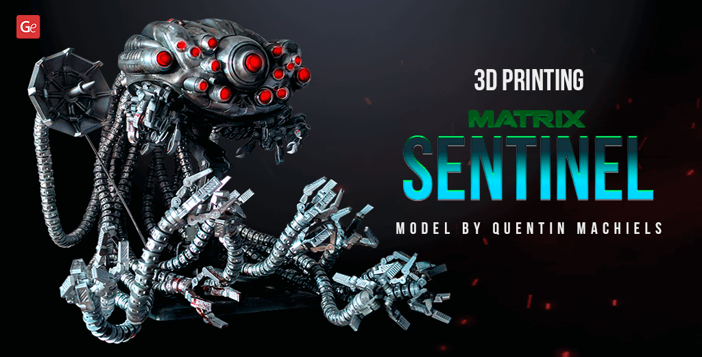 3D printing Matrix Sentinel model and painting it