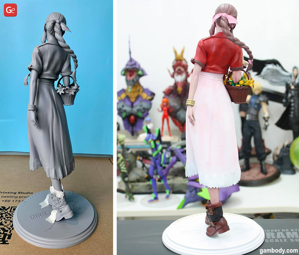 FF7 Aerith statue 3D printed