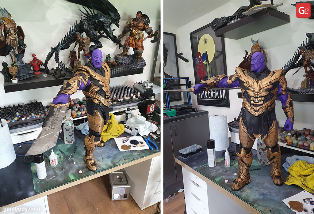 3D printing figurines Thanos