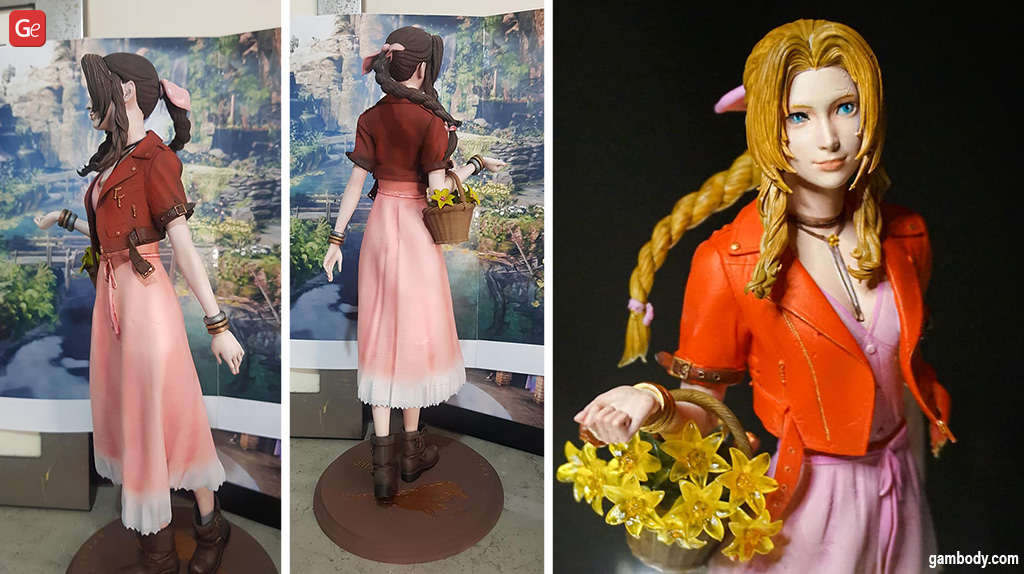 Aerith Figure 3D printed FF7 Remake