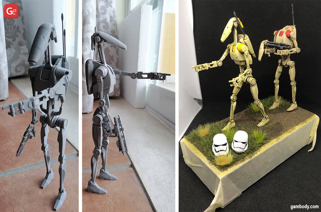 Star Wars B1 Battle droids 3D printed models