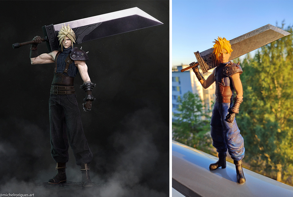 Cloud Strife figure Final Fantasy 3D print