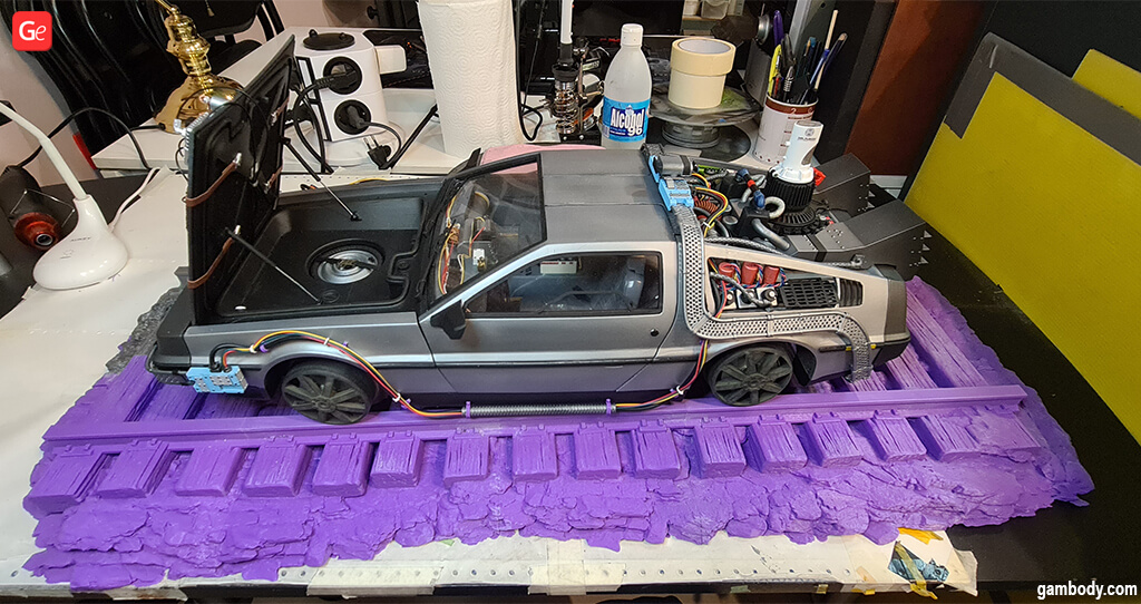 3D printed car DeLorean DMC-12 model by Carlos Diaz