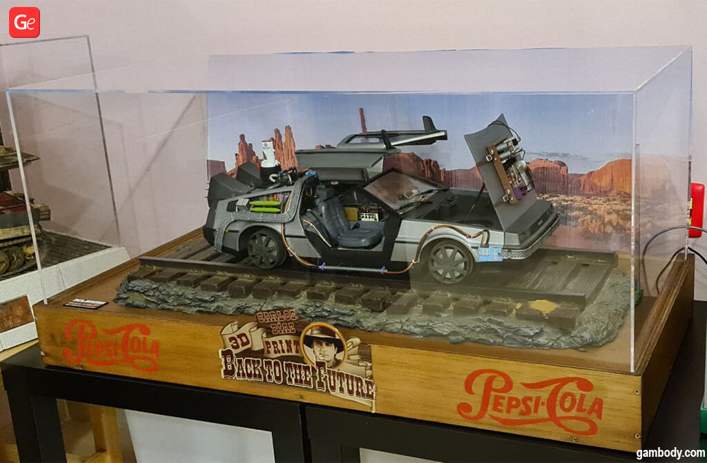 DeLorean Back to the Future 3D printed car model