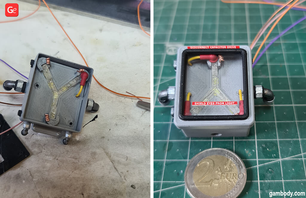 Flux capacitor with lights 3D print