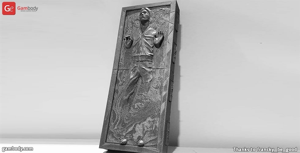 Han Solo in Carbonite 3D model