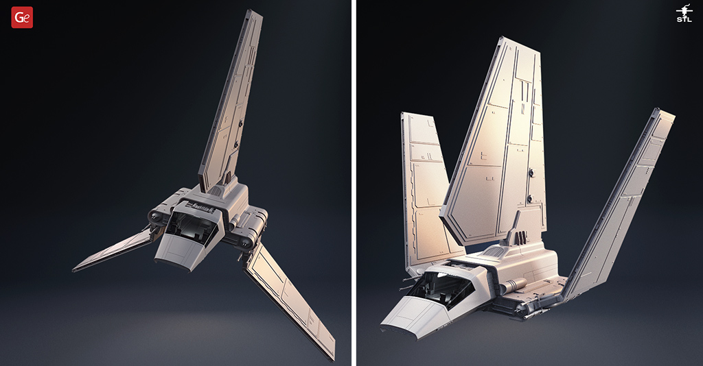 Star Wars Imperial Shuttle spacecraft 3D printing model