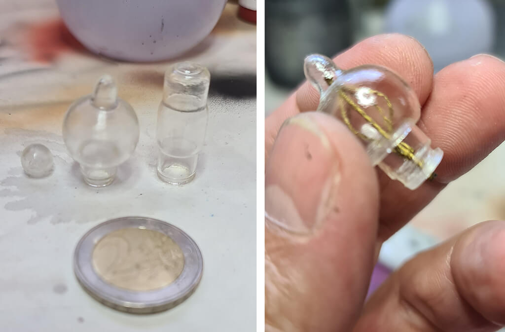 Tiny light bulb for the 3D printed car model