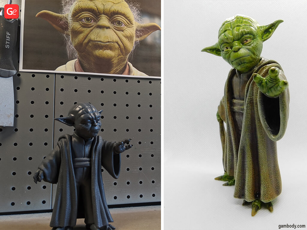 Master Yoda figure cool Star Wars prints