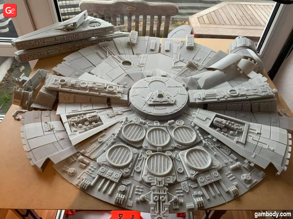 Millennium Falcon 3D printed parts