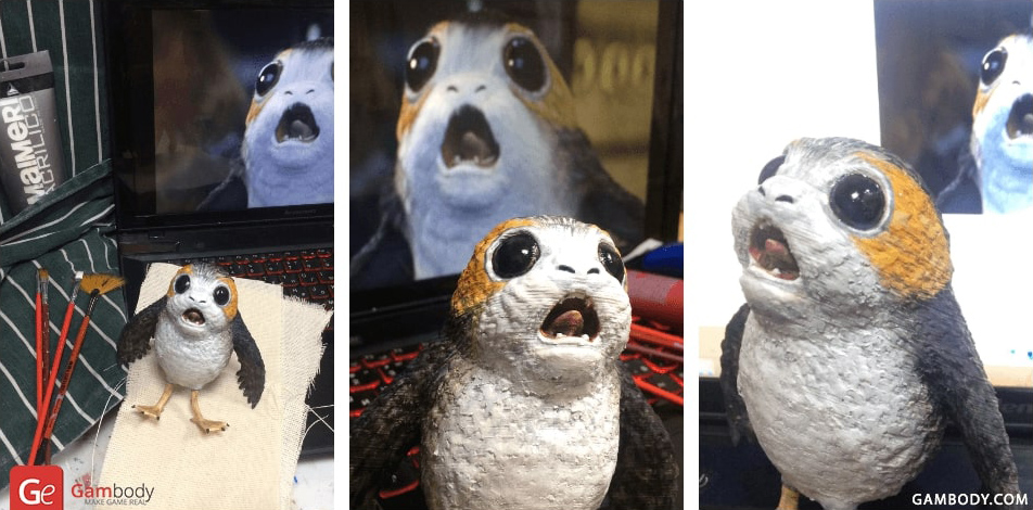 Porg bird 3D printed Star Wars models