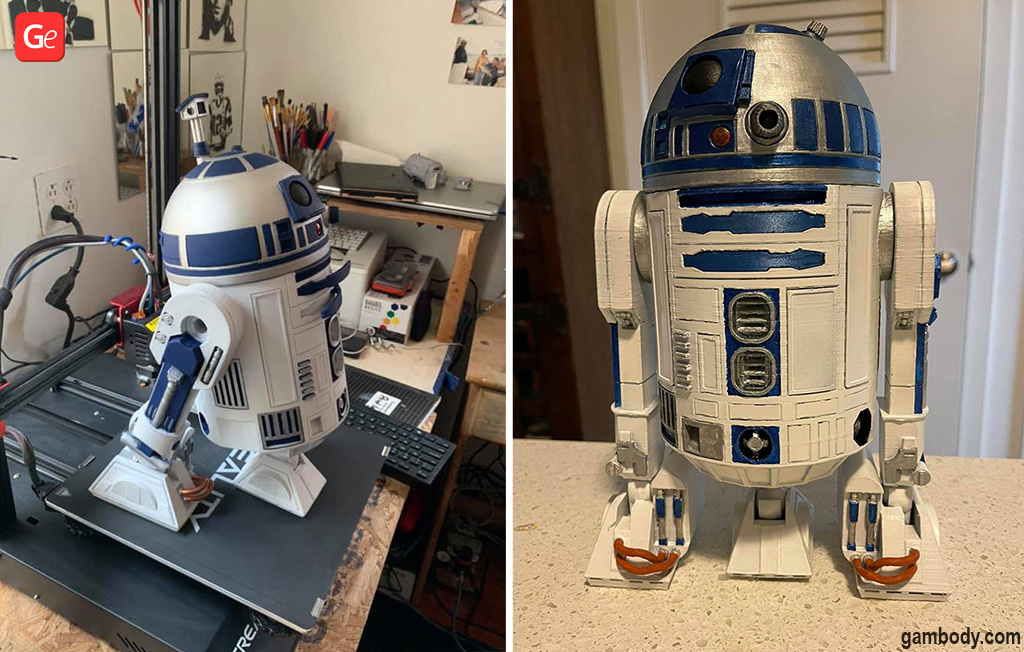 3D printed Star Wars R2-D2 robot