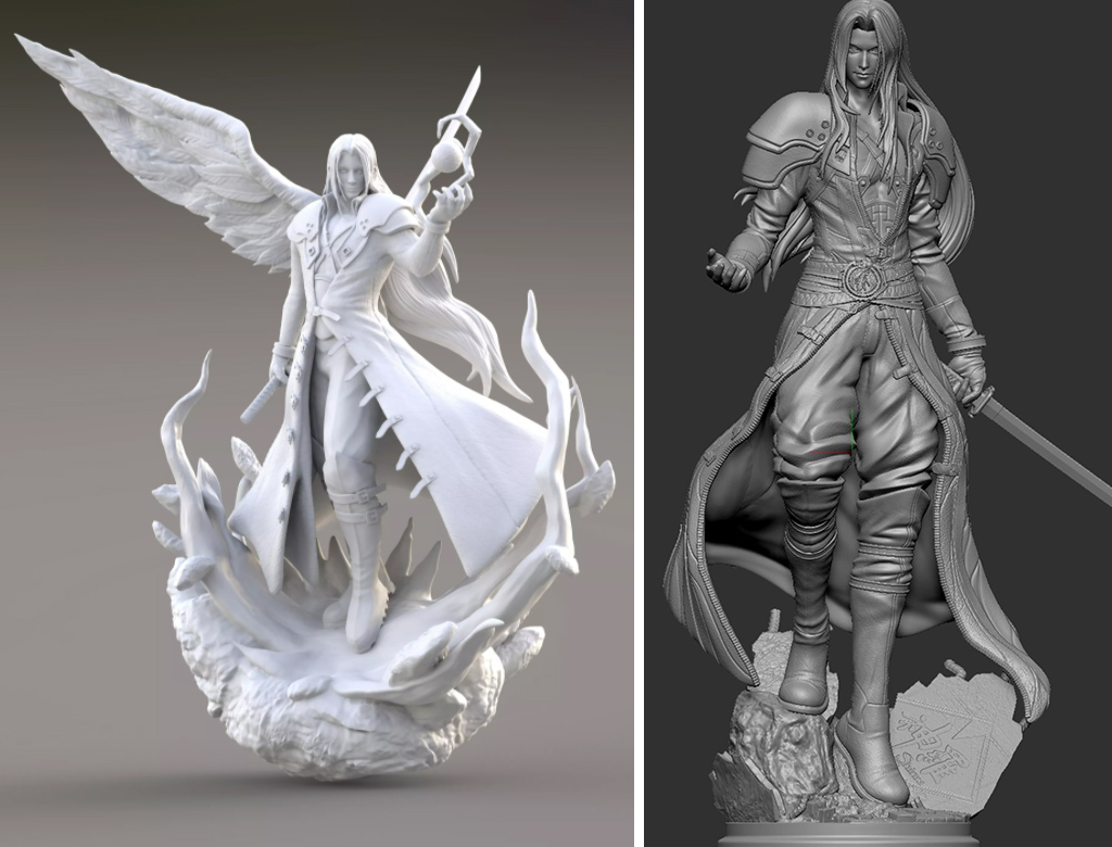 FF7 Remake Sephiroth figure for 3D printing