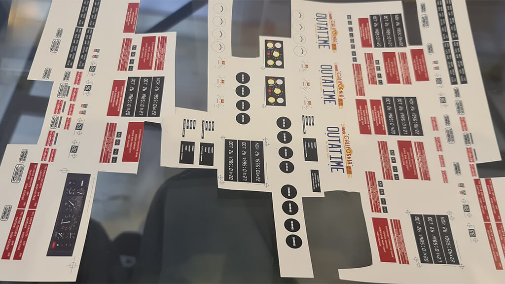 Stickers for DeLorean DMC-12 3D printed model