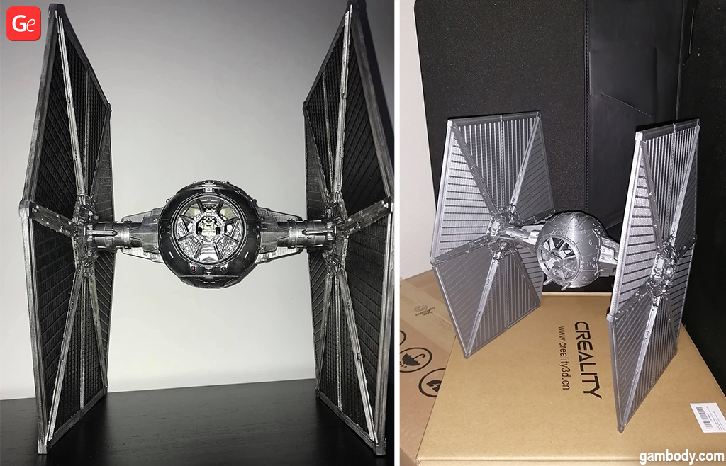 3D printed TIE Fighter