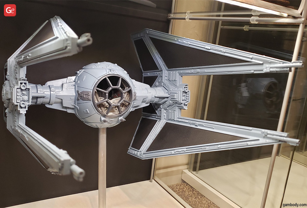 TIE Interceptor 3D print Star Wars ship replicas. 