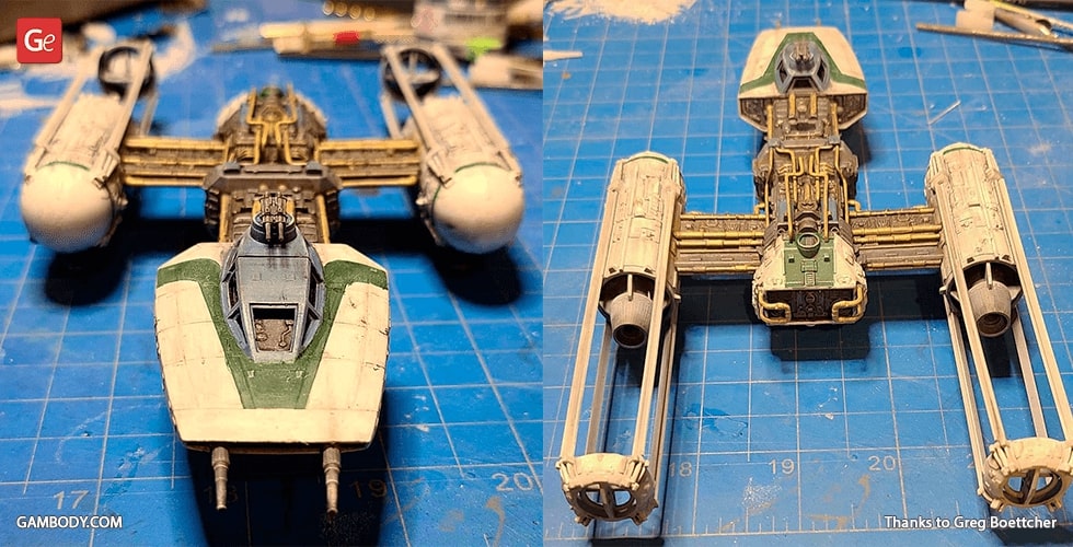 Y-Wing Starfighter 3D printed Star Wars model