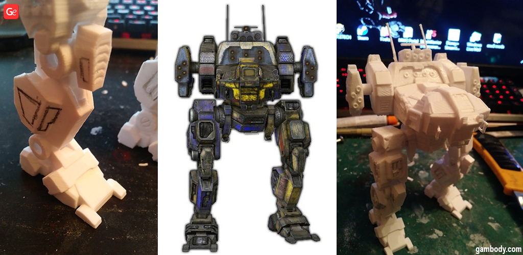 BattleTech 3D printed model Jenner Oxide