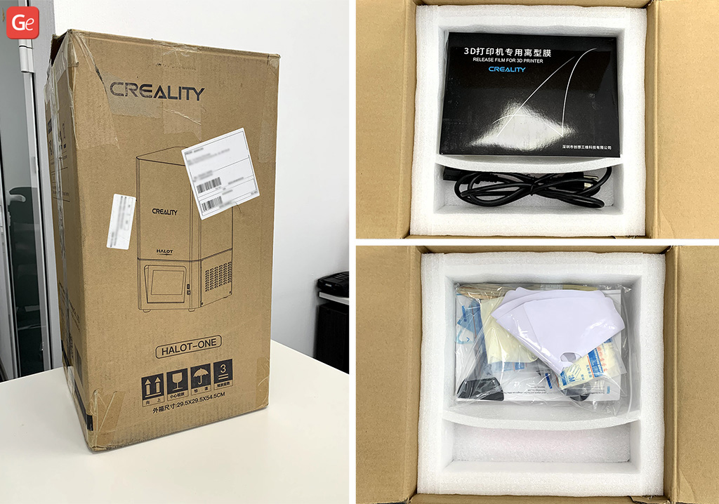 Creality Halot-One resin 3D printer unboxing