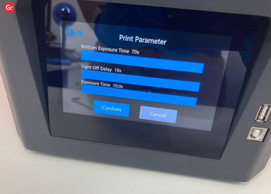 Parameter Setting on Halot-One 3D printer