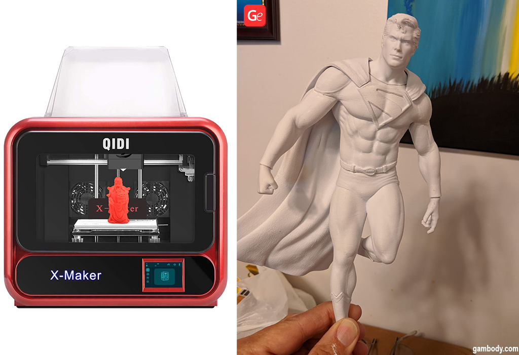Superman figurine made on Qidi Tech X-Maker
