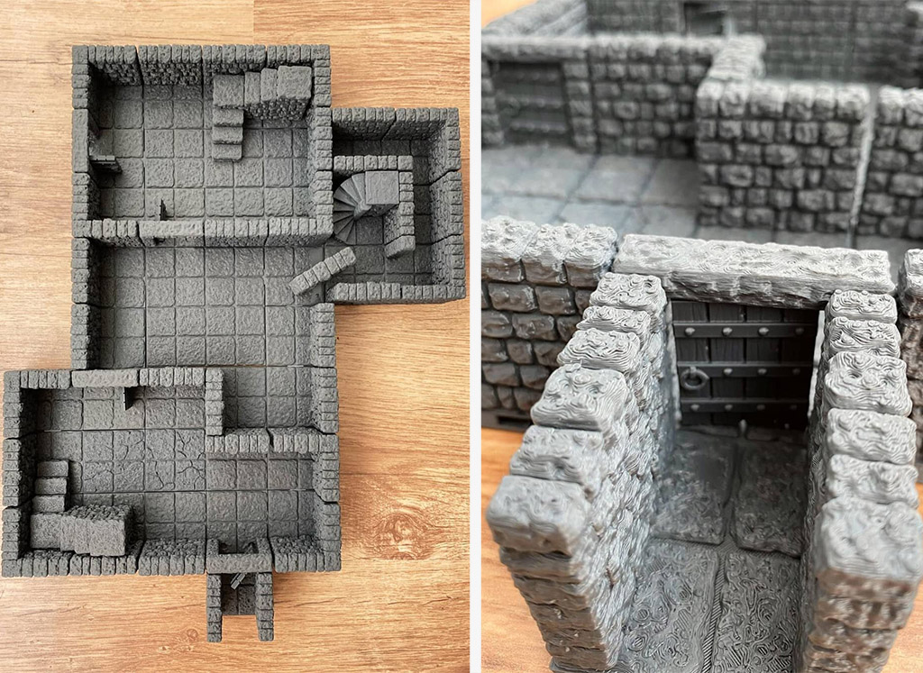 3D printed Dungeons and Dragons terrain