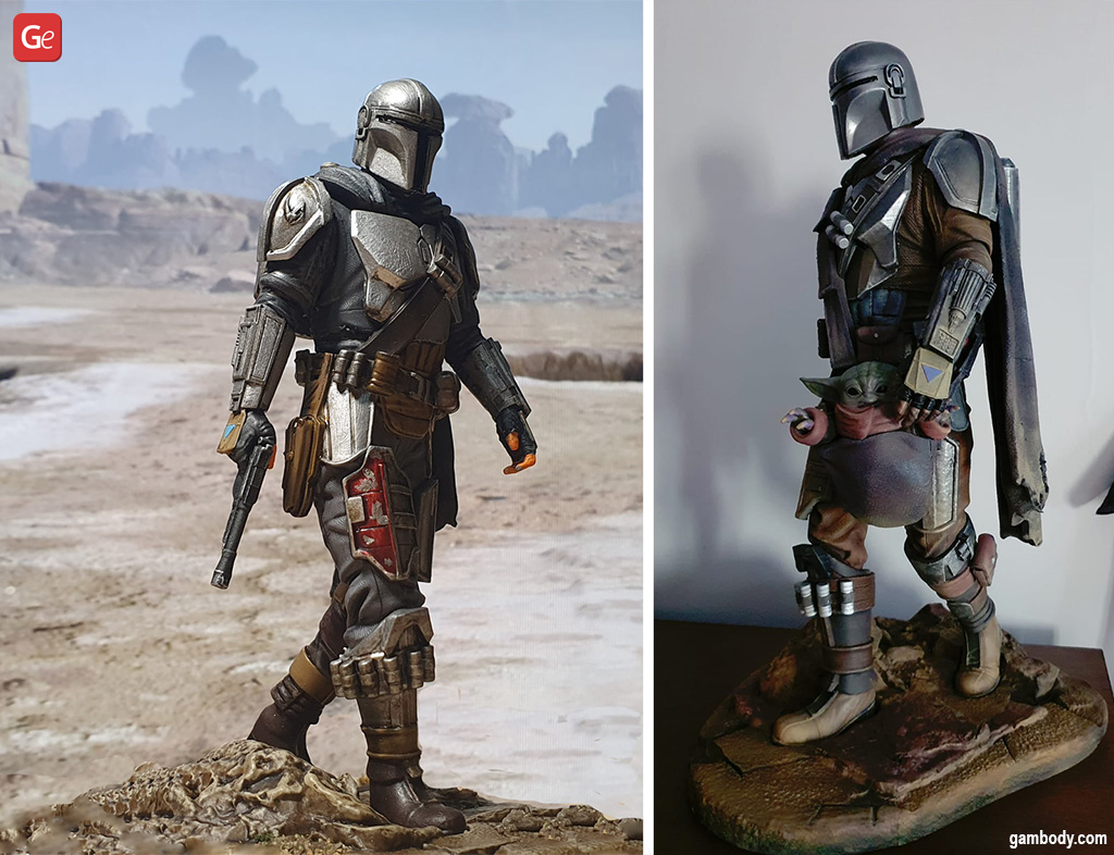 Mandalorian full beskar armor figure