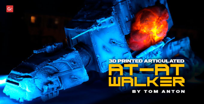 3D Printed Articulated AT-AT Walker Action Figure: Star Wars Crafts by Tom Anton