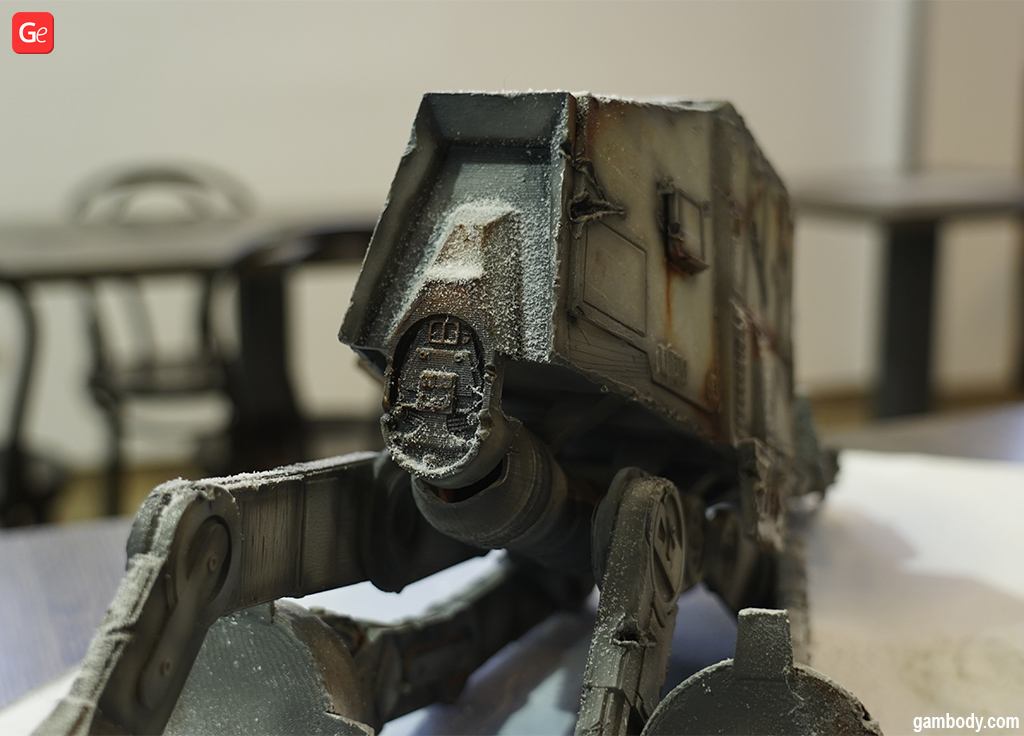 3D printed articulated AT-AT Walker Star Wars figure