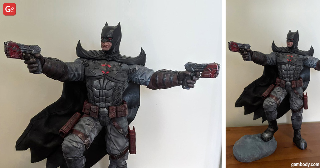 The Dark Knight Bust 10" Tall 3D Printed Batman Bust LARGE 