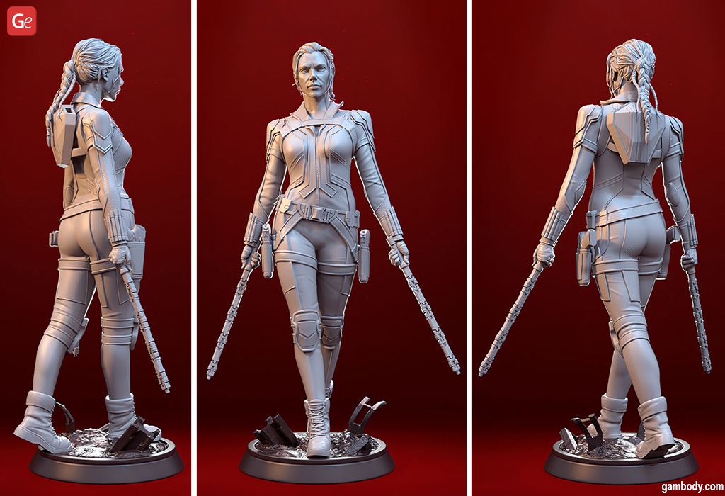 Black Widow Marvel 3D print files