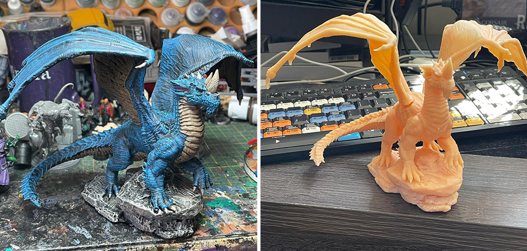 Blue DnD dragon 3D print