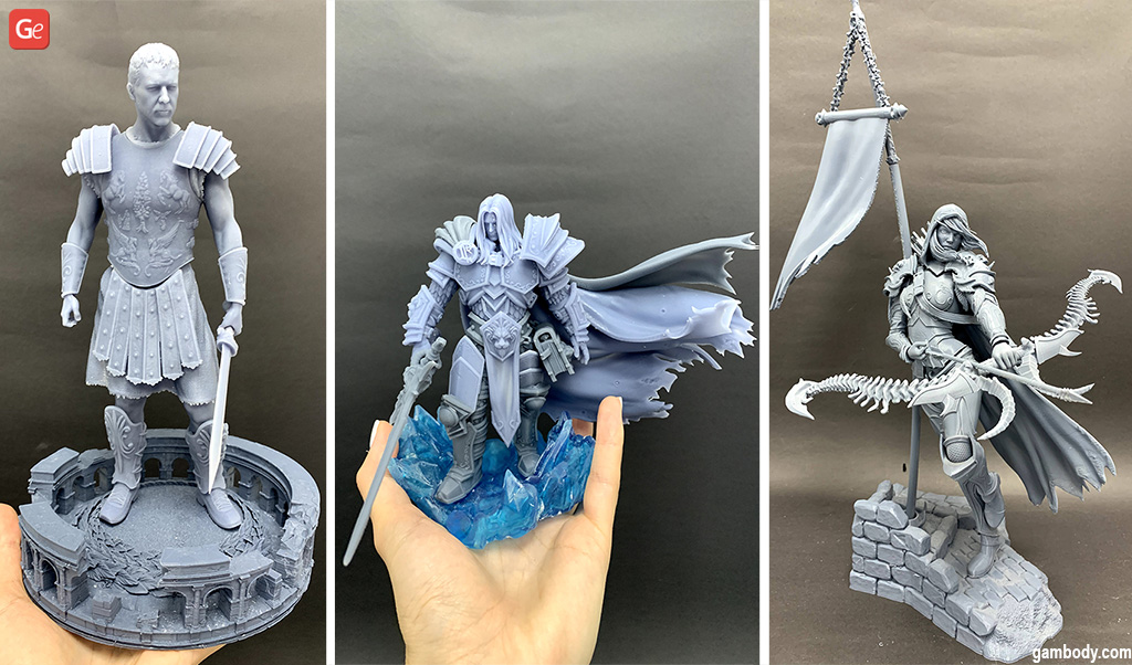 3D printed character pieces from Gambody Dungeons and Dragons