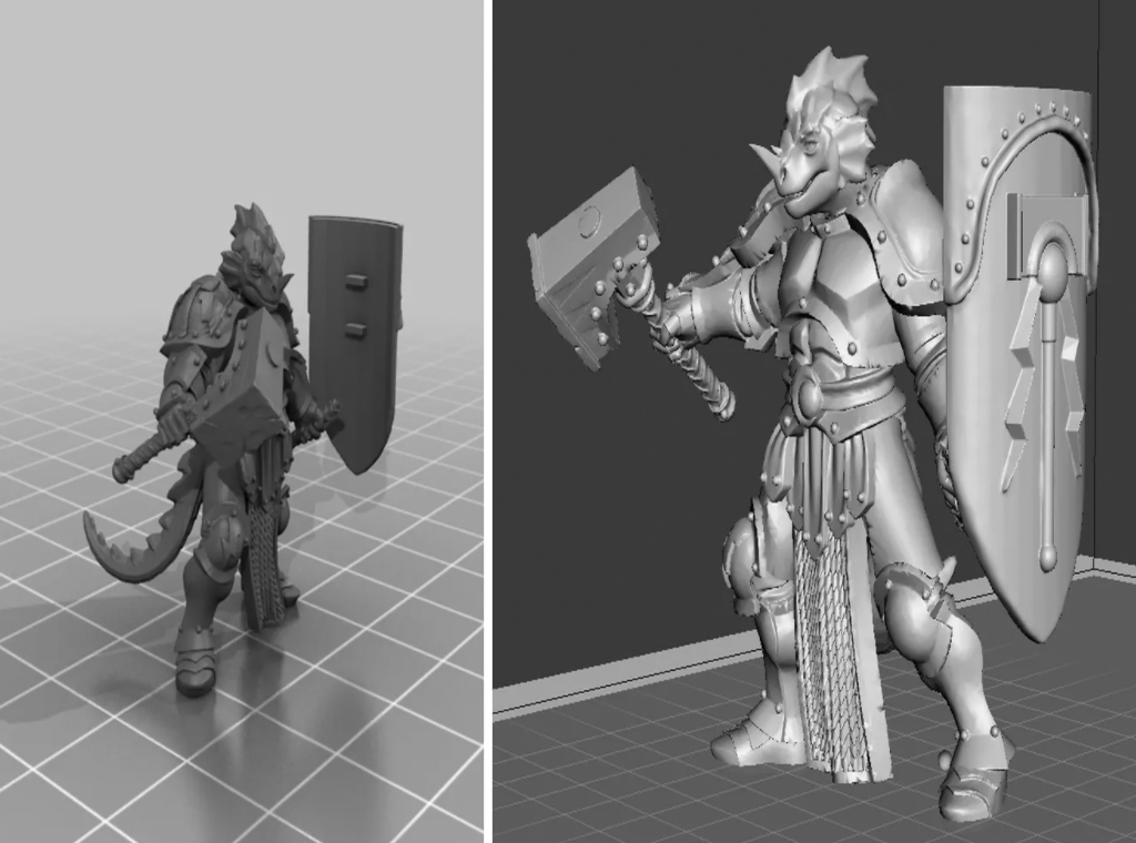 Dungeons and Dragons dragonborn piece for 3D printing