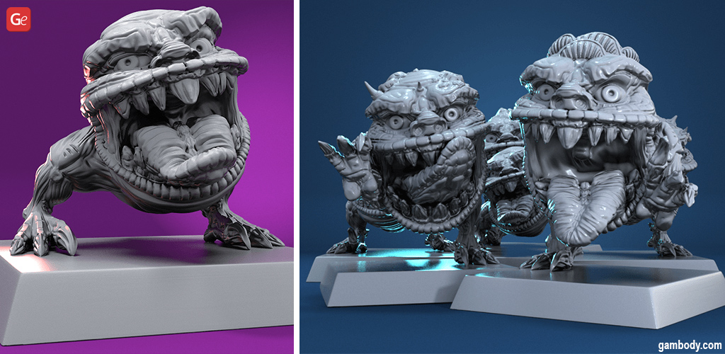 DnD monsters for 3D printing Squiggly Beasts STL files