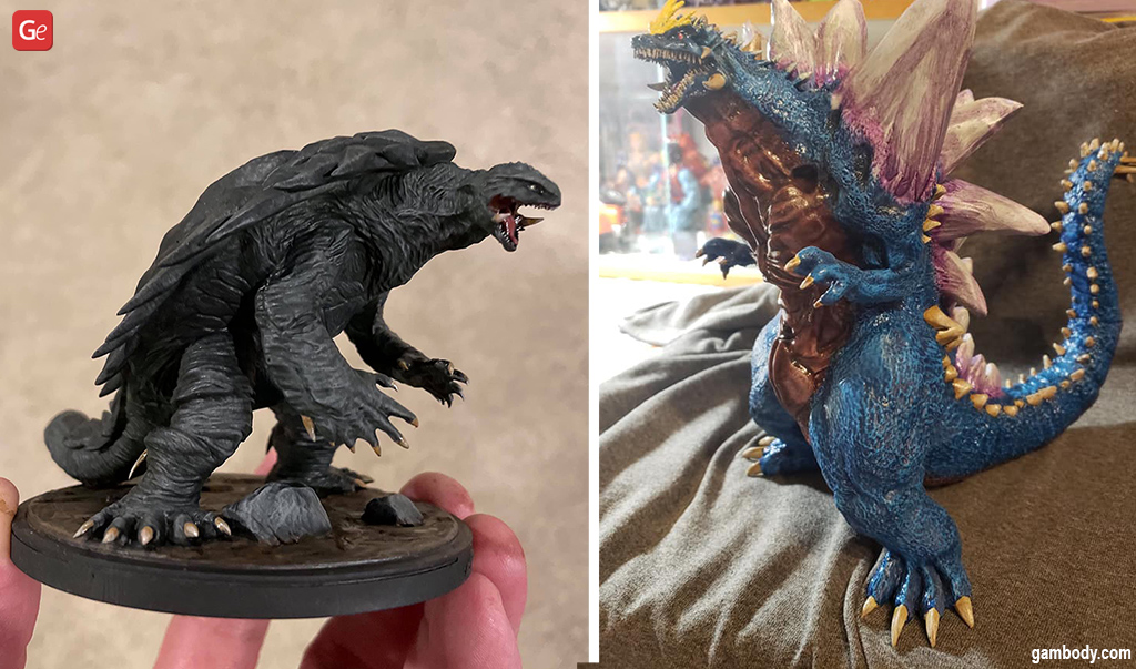 Kaiju monsters 3D printed