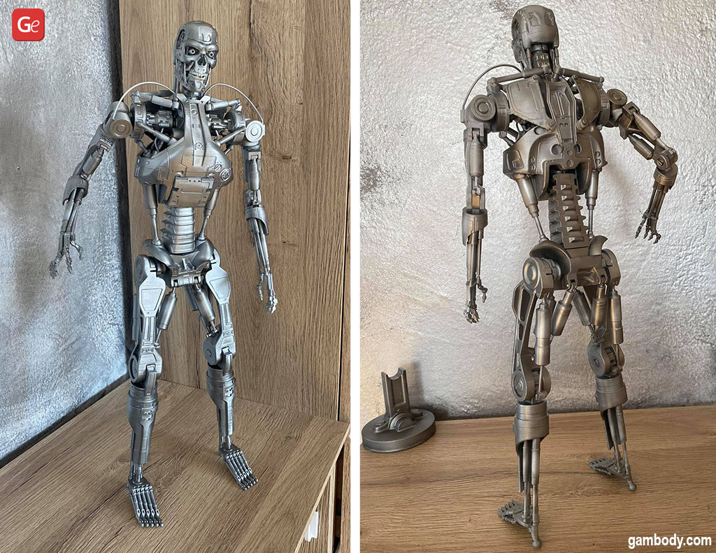 T-800 Endoskeleton 3D printed statue