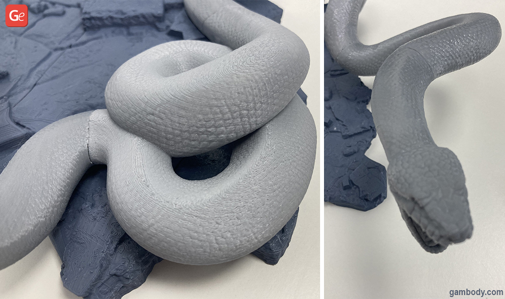 Voldemort snake Nagini 3D printed