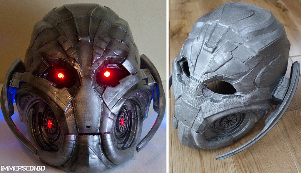 Avengers Age of Ultron mask 3D printed for Halloween