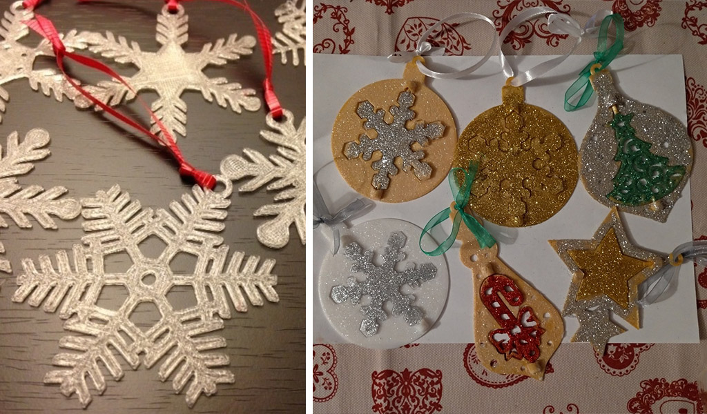 Early 3D printed ornaments