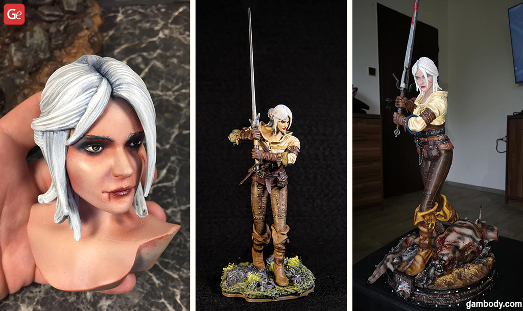 Ciri Witcher 3D print