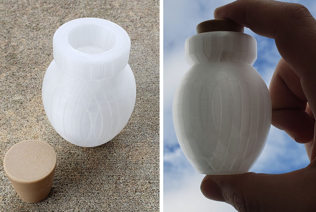 3D printed bottle