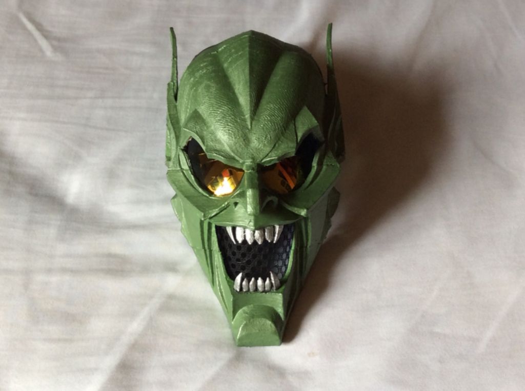 3D printed Green Goblin mask