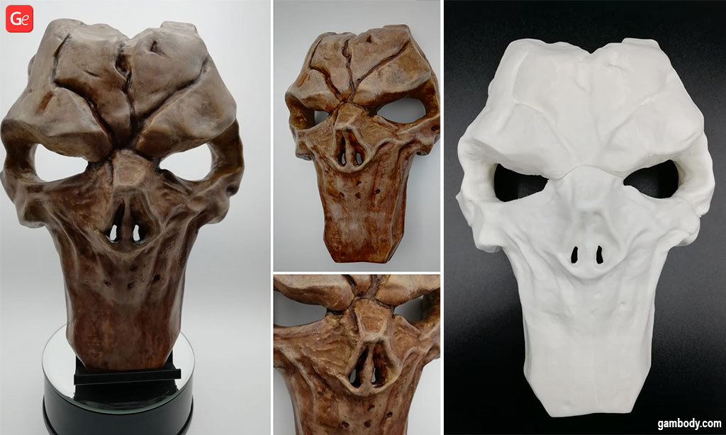 3D printed skull half mask