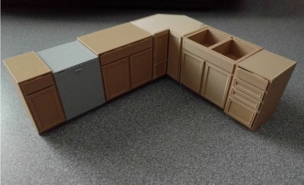 3D printed kitchen cabinets
